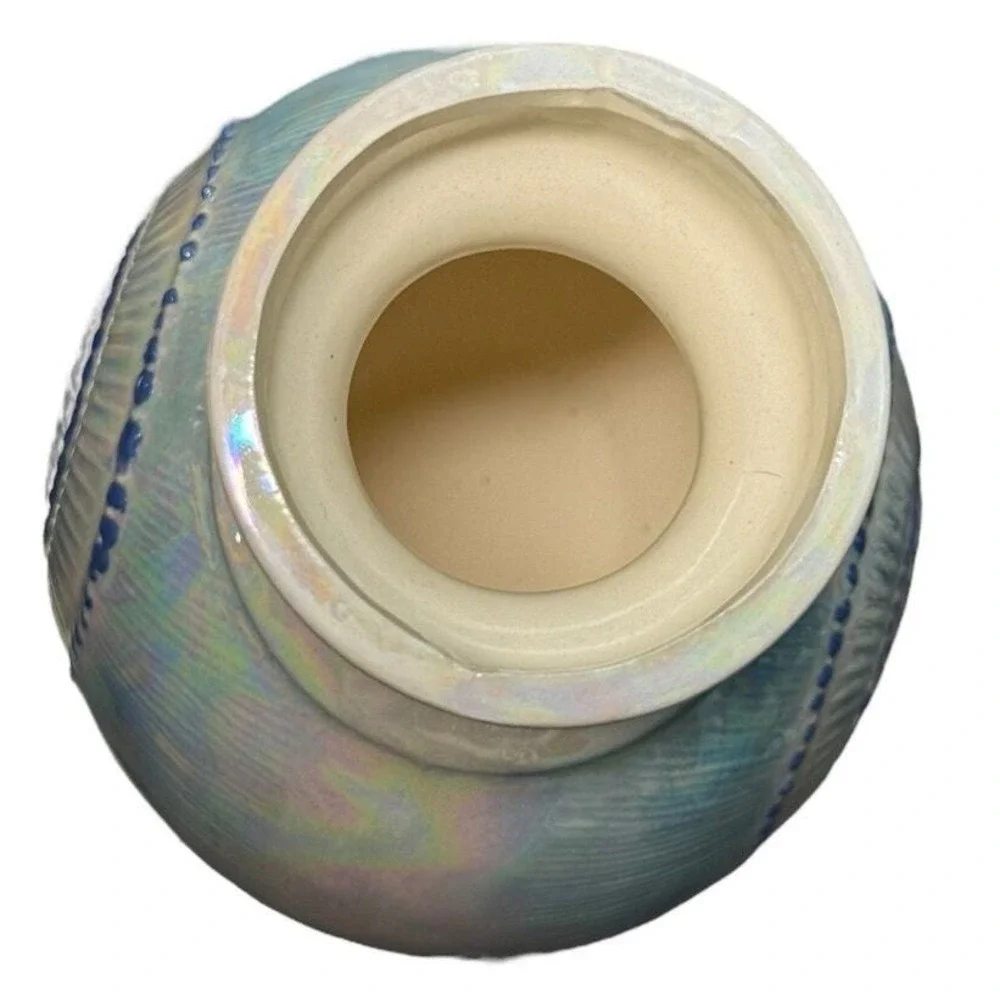 Vintage Iridescent‎ Studio Pottery Vase Handcrafted Art Ceramic 6